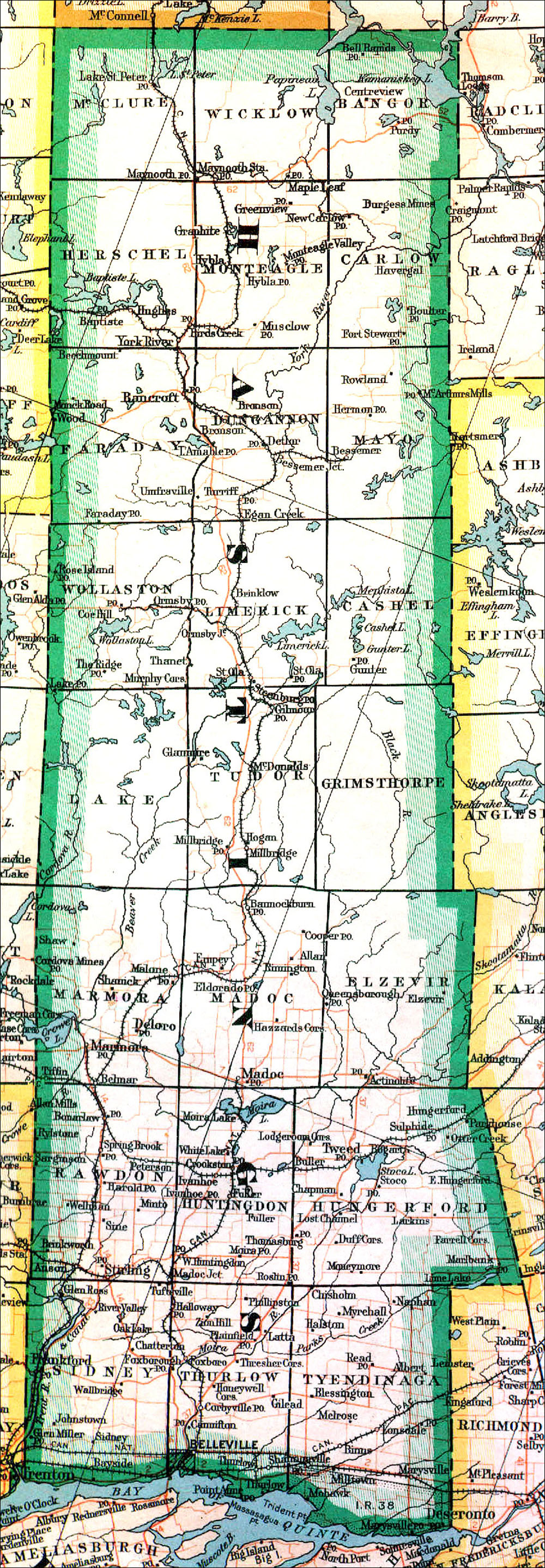 Large scale map of Comté de Hastings