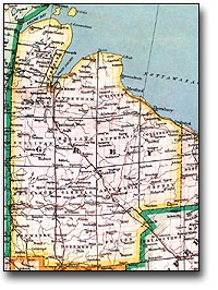 Carte : Sud de l'Ontario, (détail)