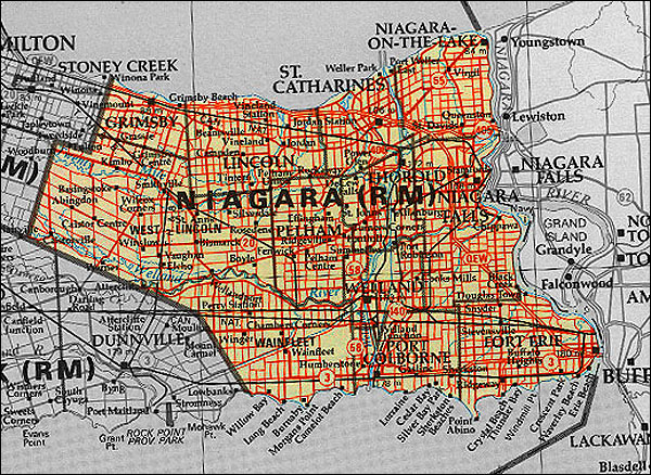 Map of Regional Municipality Niagara