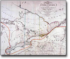 Detail of a map of the Province of Upper Canada, 1800