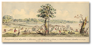 River St. Lawrence in Canada West, Date: June 6, 1784 