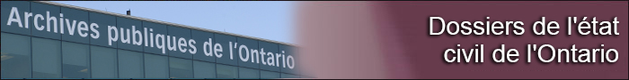 Ontario Vital Statistics banner