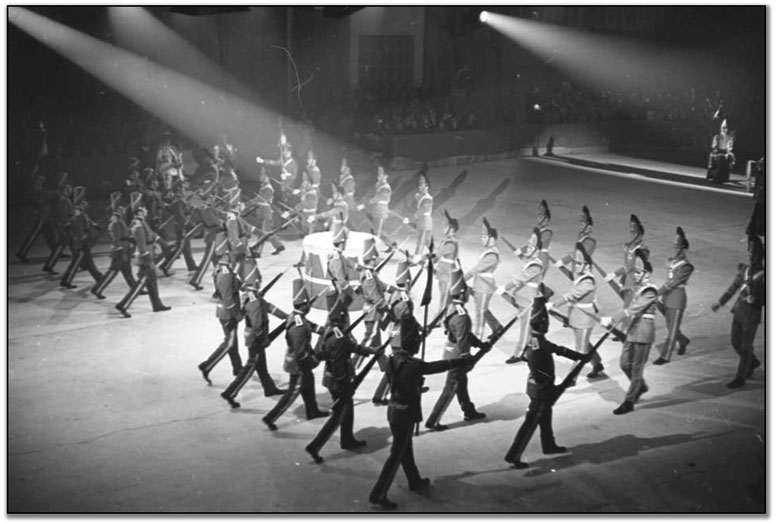 Canada Armed Forces Military Tattoo rehearsal for upcoming Centennial tribute, March 22, 1967 (67081-10)