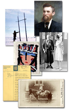 Montage photo illustrant différents types de documents qui ont été donnés aux Archives publiques de l'Ontario