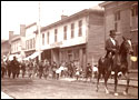 Moses Brantford Jr. Leading an Emancipation Day parade down Dalhousie Street, Amherstburg, Ontario, [ca. 1894]