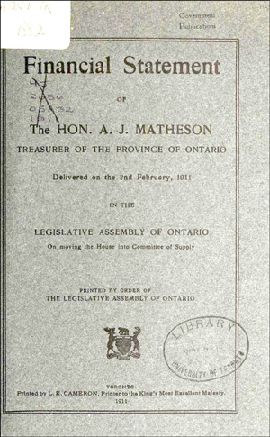 1911 BUDGET DOCUMENT