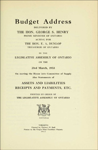1933  BUDGET DOCUMENT