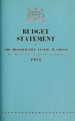 1956 Budget documents 