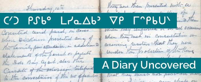 A diary uncovered banner
