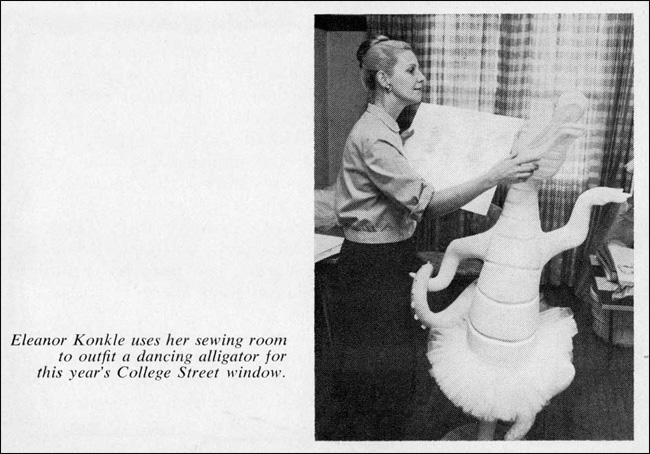 Eleanor travaillant sur un alligator dansant, 1962