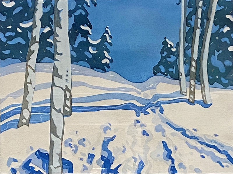 Snow Shadows, 2019
Gill Cameron
Watercolour
11” x 15”
Government of Ontario Art Collection, 101419