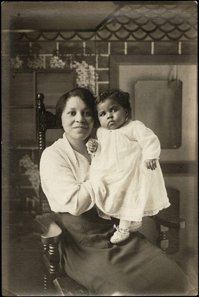 Woman holding a child 