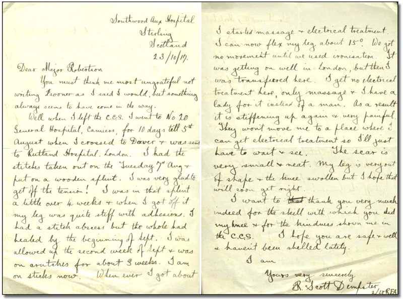 R. Scott Dempster – Oct 23, 1917 letter