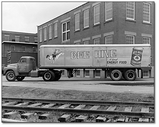 Photo: Bee Hive Corn Syrup delivery truck, [ca. 1940]