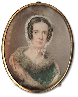 Watercolour: Anne Langton [watercolour miniature on ivory], 1840