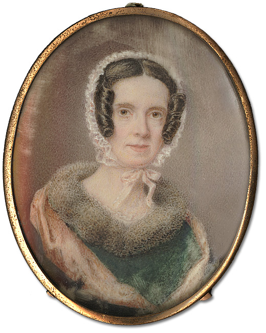 Aquarelle : Anne Langton [miniature à l'aquarelle sur ivoire], 1840