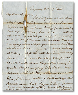 Letter to daughter, October 17, 1846