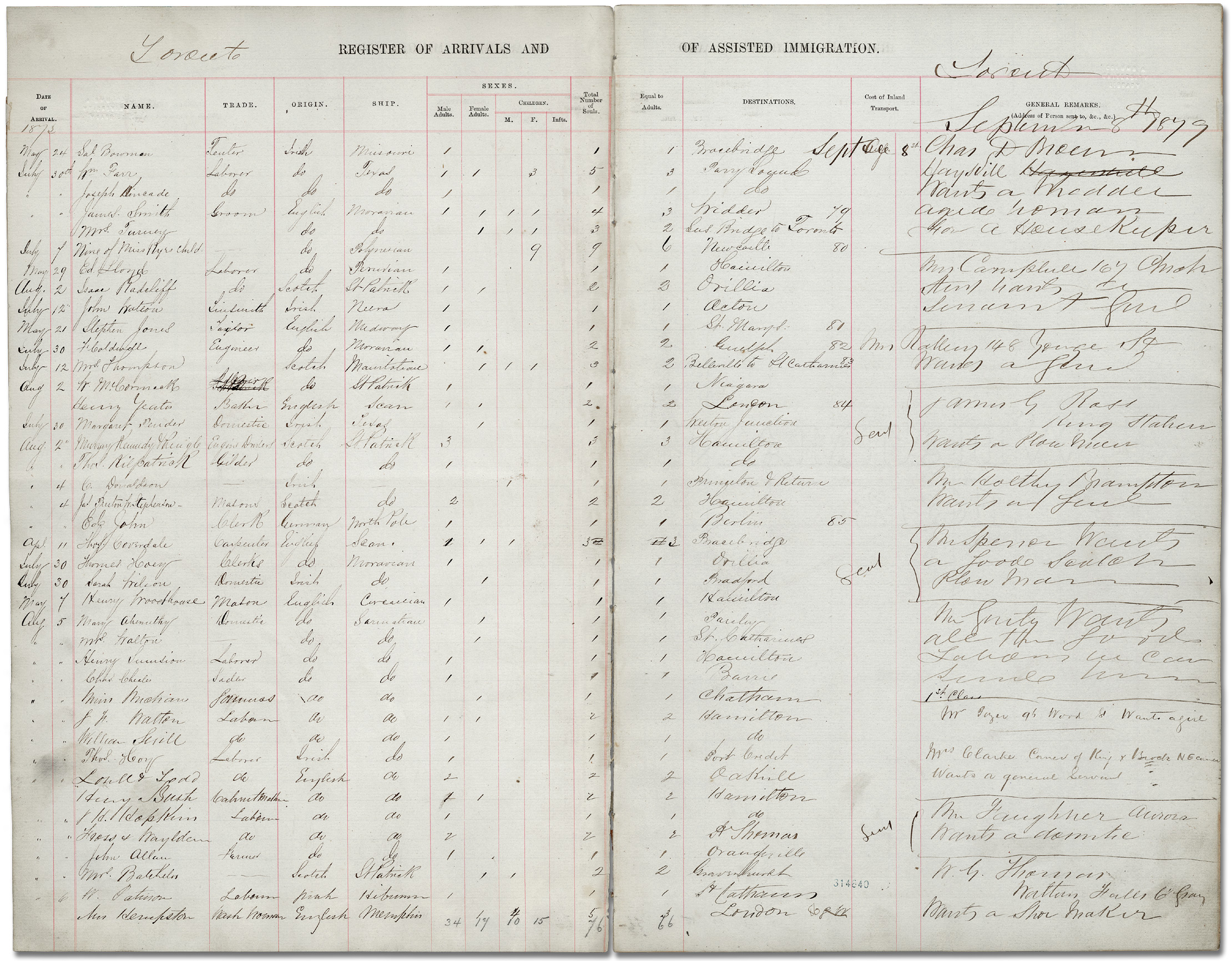 A sample page from RG 11-3, volume 4