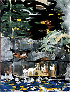 Thumbnail of painting Three Cats on Dog Lake 
