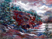 Thumbnail of painting Killarney Provincial Park, A.Y. Jackson Lake  