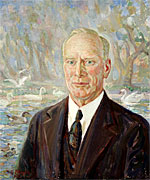 Thumbnail of painting  Jack Miner [Jack Miner Bird Foundation, Kingsville, Ontario, 1932] 