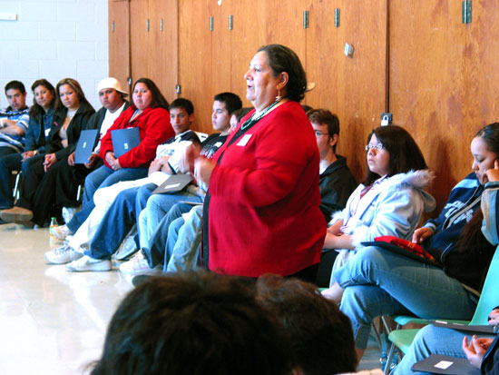 Justice of the Peace Donna Phillips delivers her key note address.