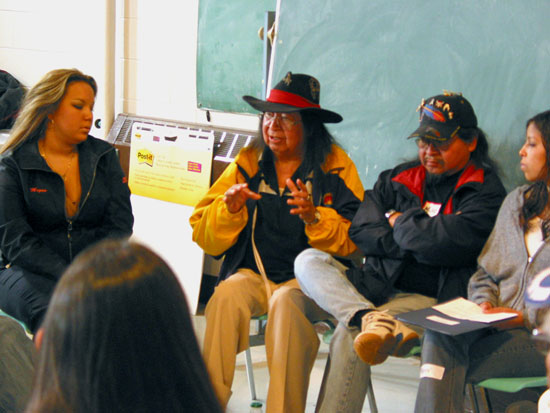 Elder Fred Plain facilitates a small group discussion.