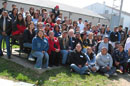 Group photo - Participants in the Ipperwash Inquiry Youth & Elder Forum about Aboriginal and Police Relations, April 22, 2005, in Forest, Ontario.