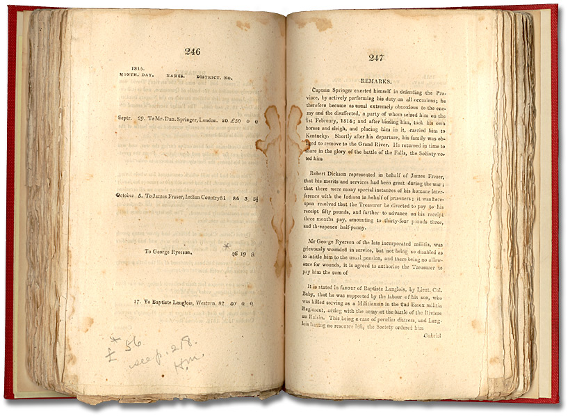 Repport final de la Loyal and Patriotic Society, 1817