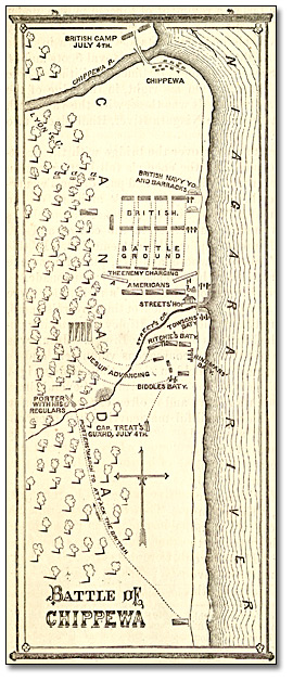 Illustration: Battle of Chippewa, 1869