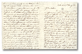 Letter from William Merritt (12 Mile Creek) to Catherine Prendergast, February 9, 1814 (pages 1 and 4)