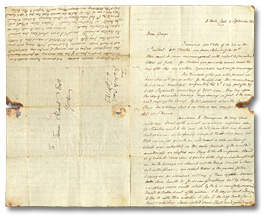 Lettre de Thomas G. Ridout (4 Mile Creek) à son frère, George Ridout, 4 septembre 1813 (Pages 1 et 4)
