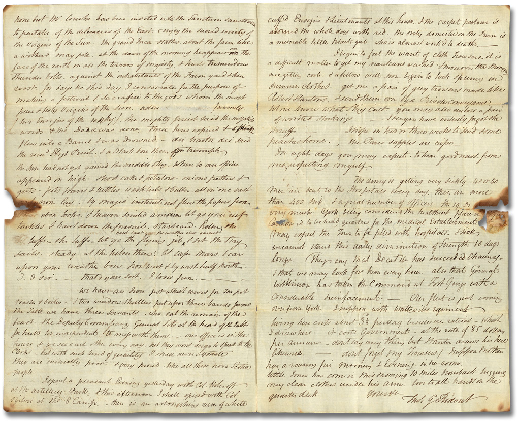 Letter from Thomas G. Ridout to his brother George Ridout, September 4, 1813 (Pages 2 and 3)