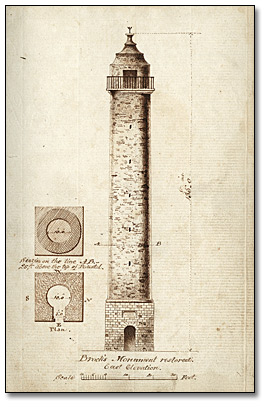 Dessin : Brock's Monument restored, East elevation, [1841]