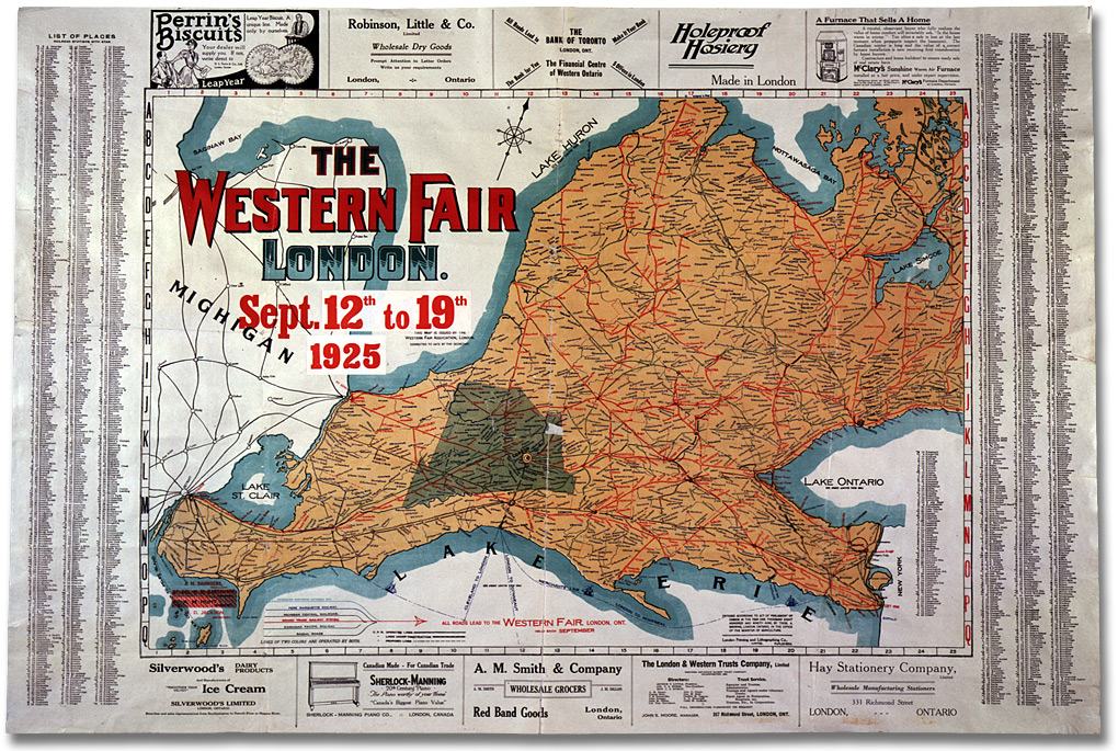 Carte : The Western Fair, London. 12 à 19 septrembre 1925