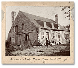 Photo: Remains of Old Mission House, Sandwich, 1895