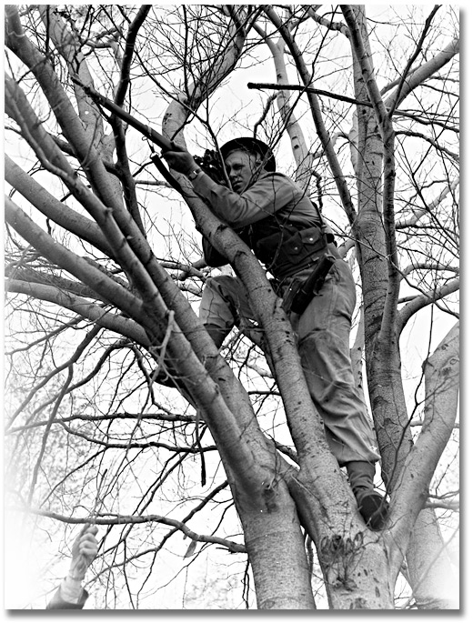 Photo: Sniping school at Camp Borden [guy with rifle], May 1941