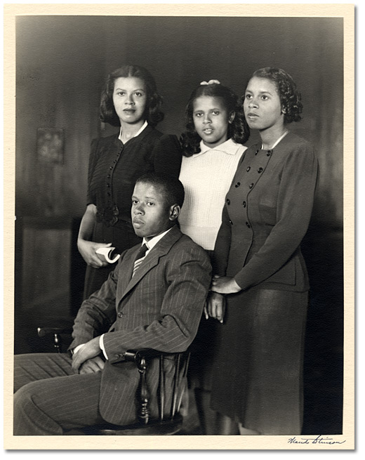 Photo: Daniel G. Hill and his three sisters from left: Margaret, Doris and Jeanne, [ca. 1937-1939]