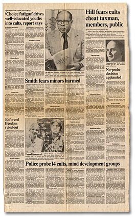 Clipping from the Toronto Star, Infiltrators spied on us - cult prober, June 17, 1980 - Page 2