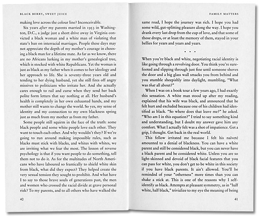 Black Berry, Sweet Juice: On Being Black and White in Canada, Pages 40-41
