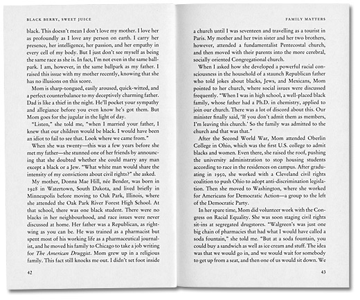 Black Berry, Sweet Juice: On Being Black and White in Canada, Pages 42-43