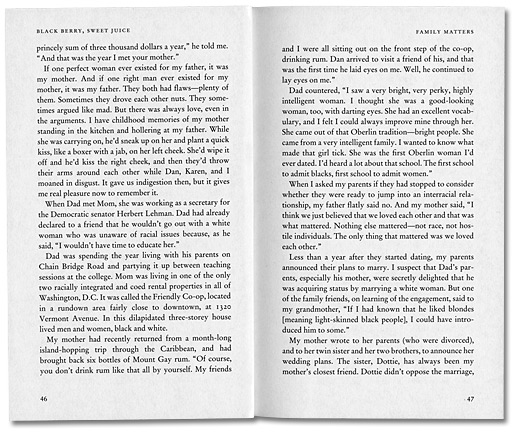 Black Berry, Sweet Juice: On Being Black and White in Canada, Pages 46-47