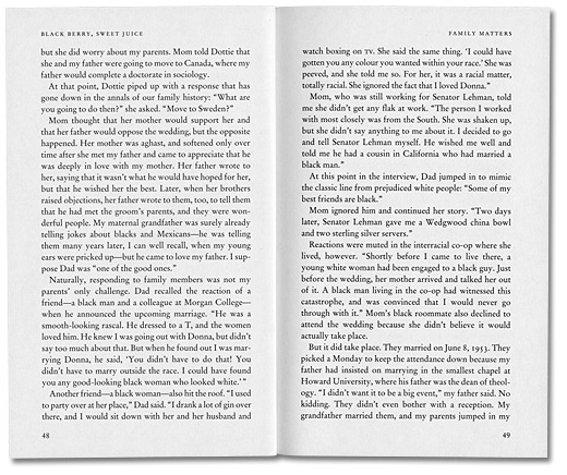 Black Berry, Sweet Juice: On Being Black and White in Canada, Pages 48-49
