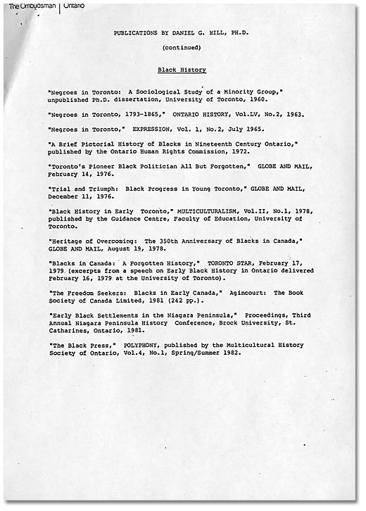Daniel G. Hill curriculum vitae, Page 3