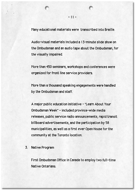 Ombudsman Initiatives 1984-1989, Page 11