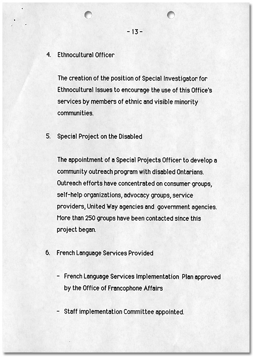 Ombudsman Initiatives 1984-1989, Page 13
