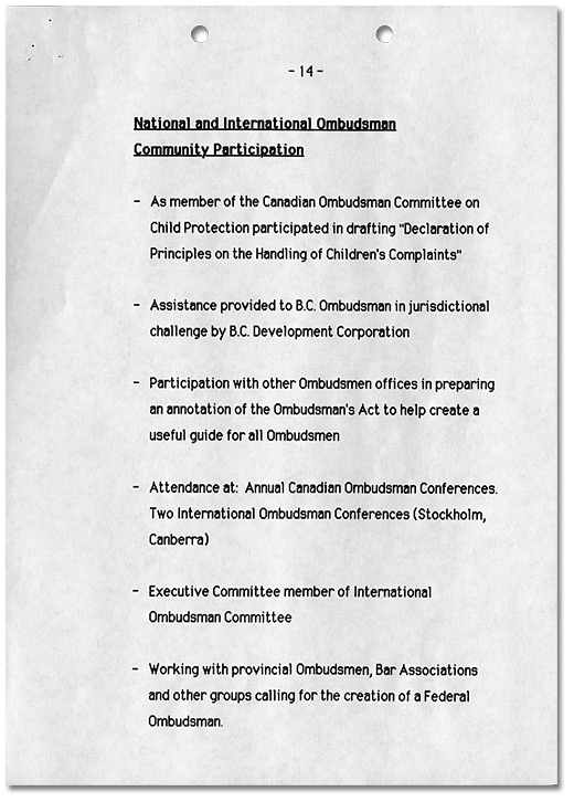 Ombudsman Initiatives 1984-1989, Page 14
