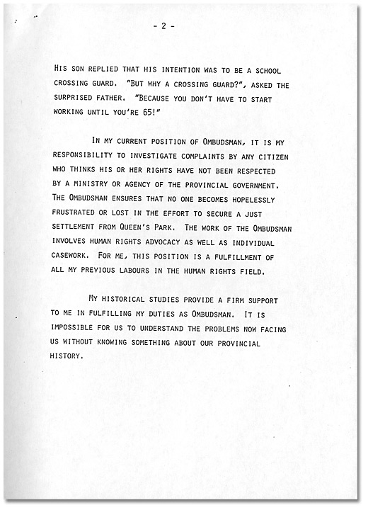 Remarks by Dr. Daniel G. Hill, May 21, 1985 - Page 2