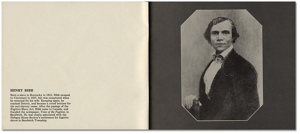 "a brief pictorial history of Blacks in Nineteenth Century Ontario", par Daniel G. Hill, publié par la Commission ontarienne des droits de personne  