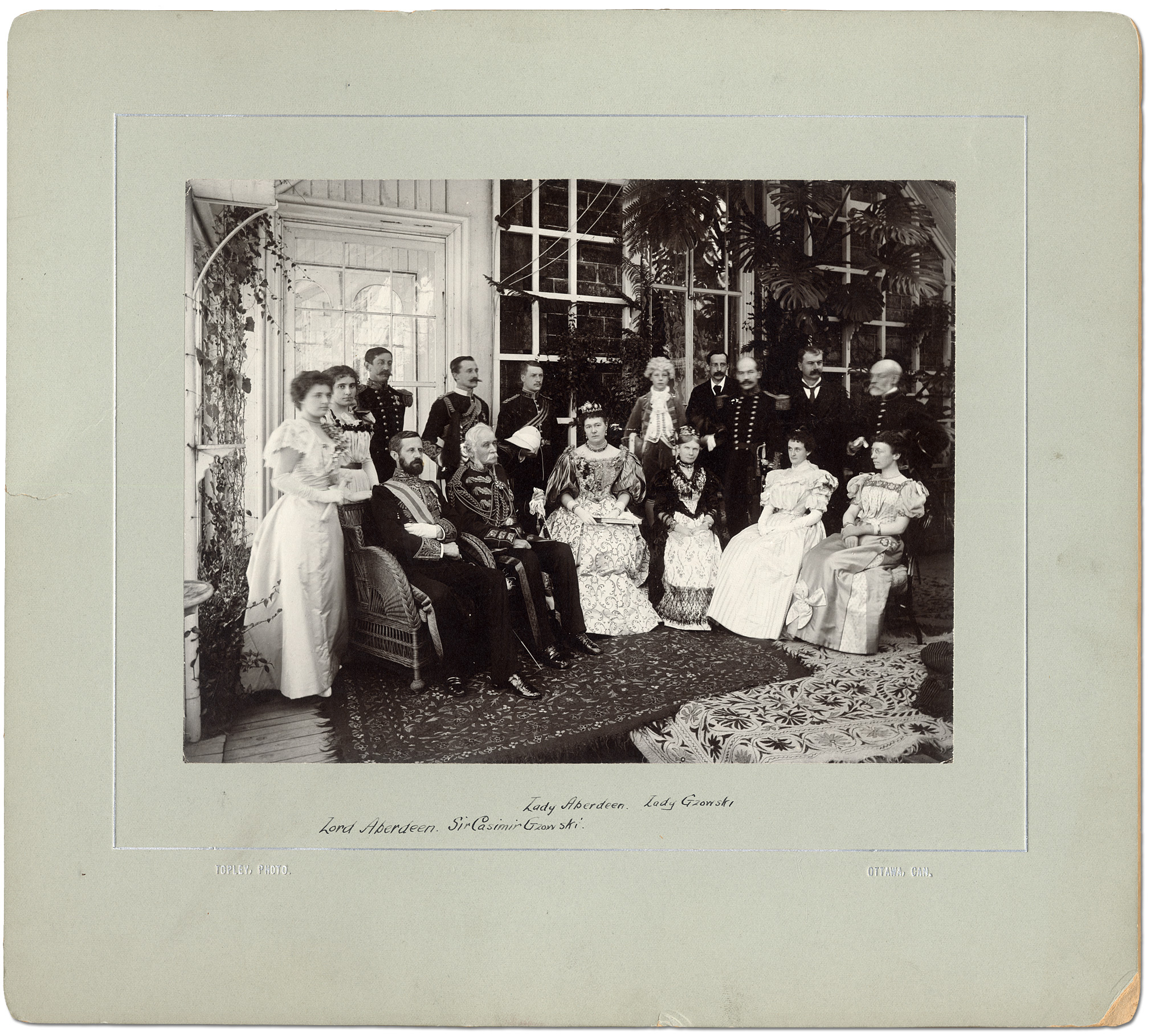 Photo: Sir Casimir and Lady Gzowski with Lord and Lady Aberdeen and Group by Topley, 1897